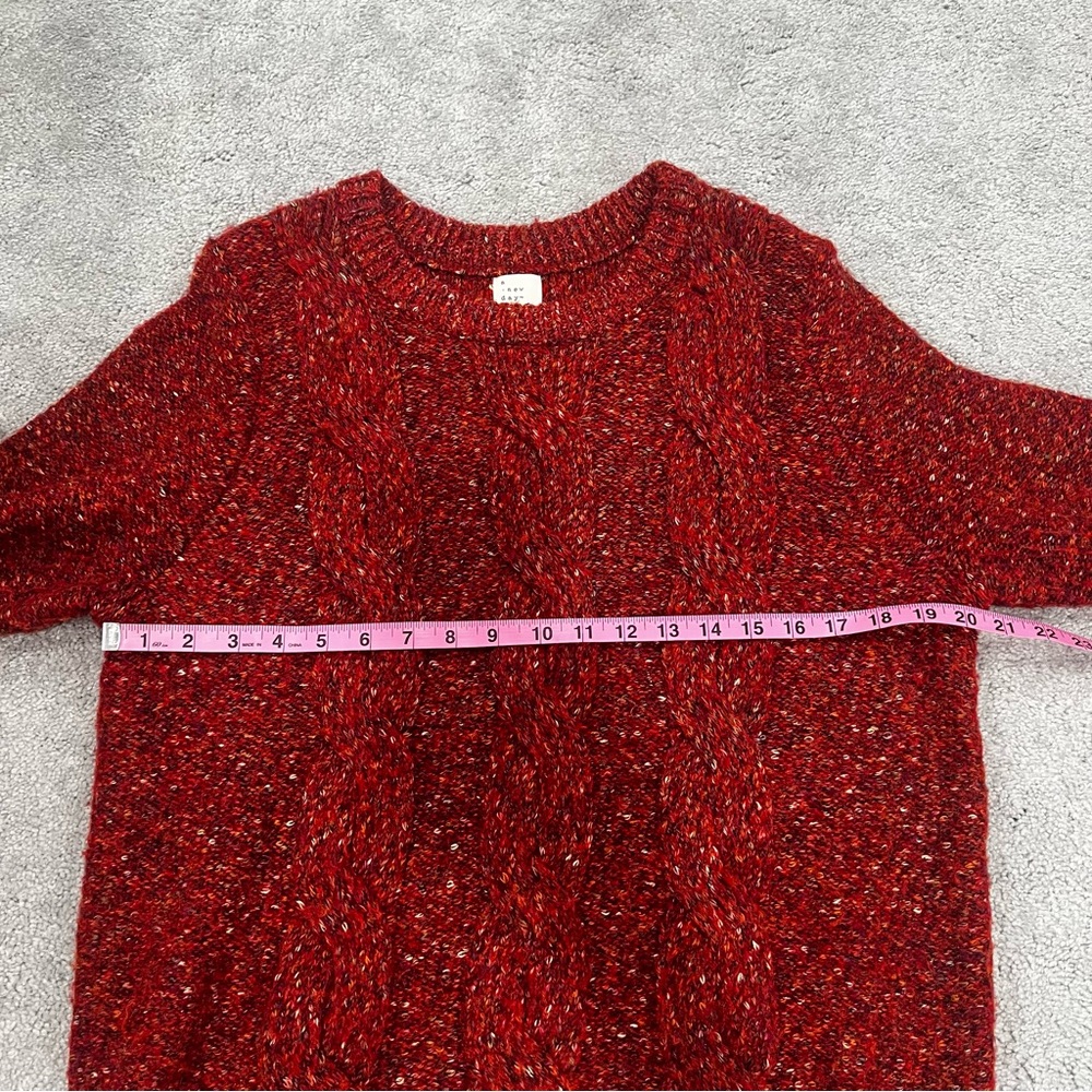 A New Day Crew Neck Cable Knit Sweater Women’s Sz L - Picture 7 of 8